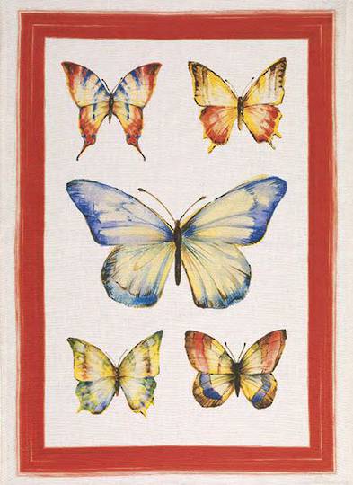 Importico - Tessitura Toscana Telerie - Papillon Rosso Teatowel